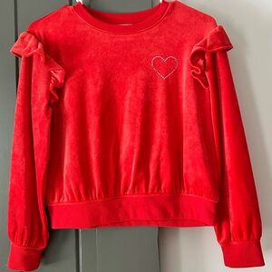 Red Velvet Top with Heart Detail ❤️